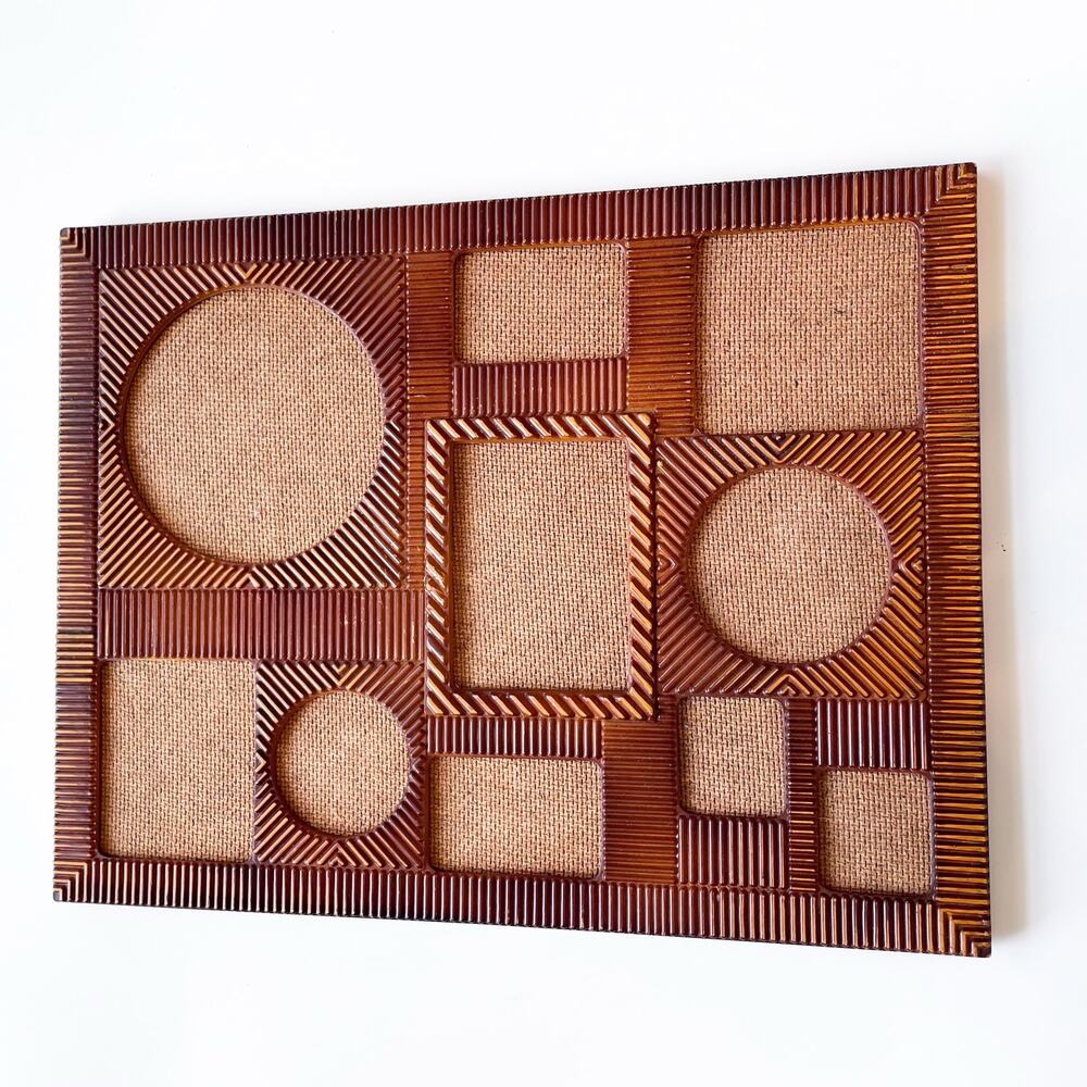 Vintage Fluted Wood Collage Photo Frame 9x12